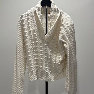 Elegant Cream Cowl Neck Sweater